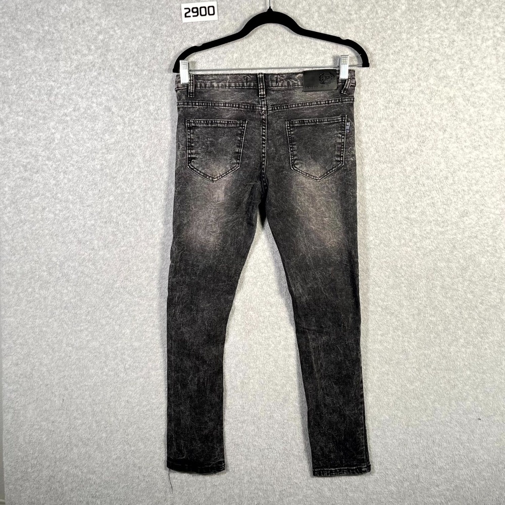 Phat Farm Skinny Jeans womens 14 Gray Denim Acid Wash Cotton Stretch Distressed - Picture 7 of 8